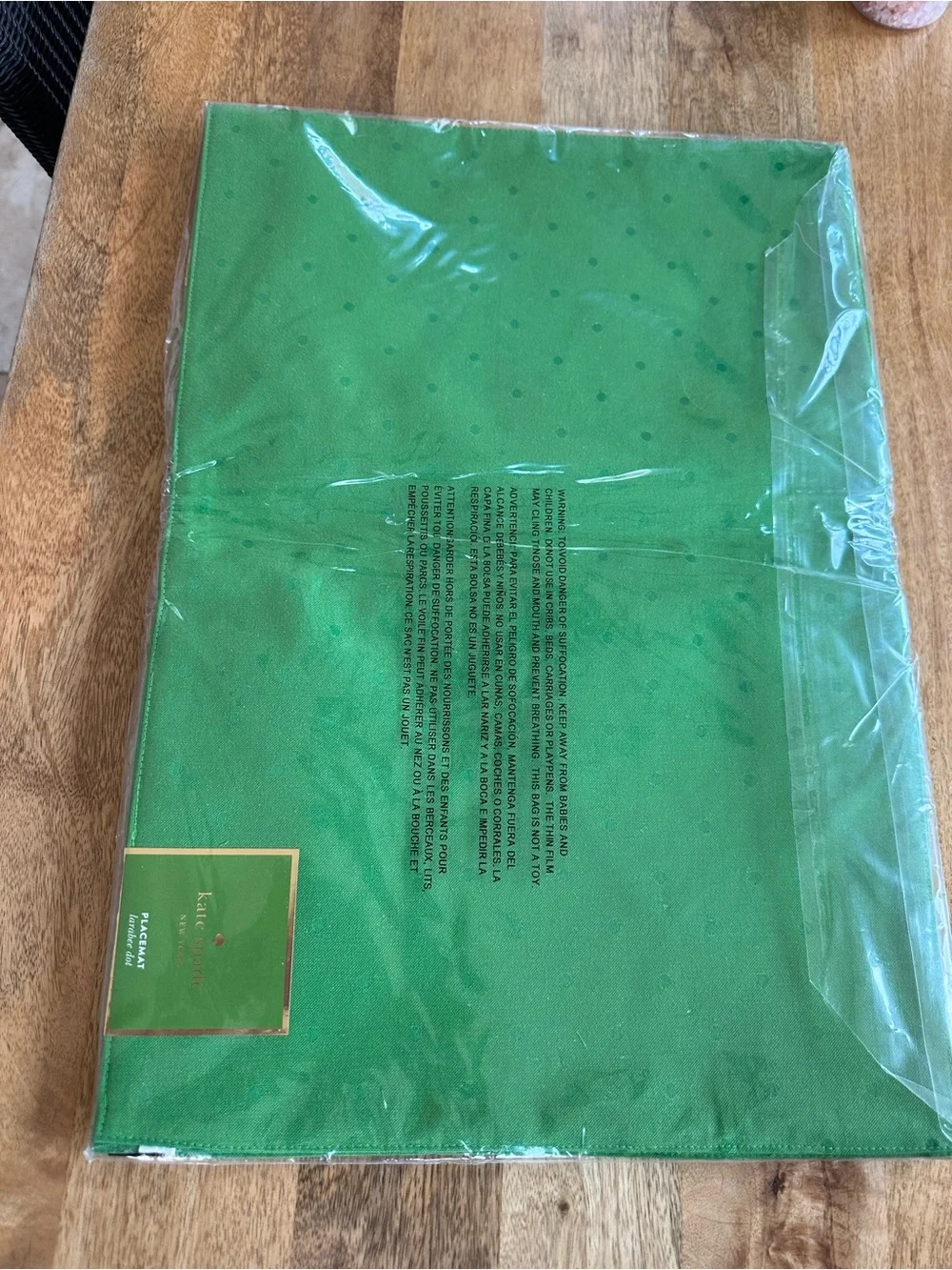 Kate Spade new in package green larabee dot placemats